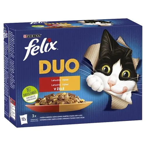 Felix Fantastic Duo Lahodný výběr v želé 12 x 85 g Felix Fantastic Duo Lahodný výběr v želé 12 x 85 g