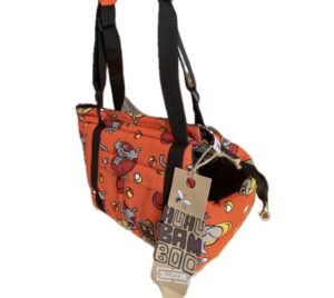 Huhubamboo Taška S oranžová kočka  16 x 24 cm