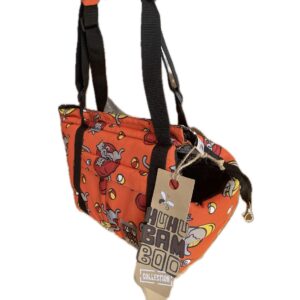 Huhubamboo Taška S oranžová kočka  16 x 24 cm