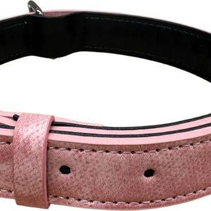 Petify Kožený obojek pro psa Woof růžový Velikost: XS