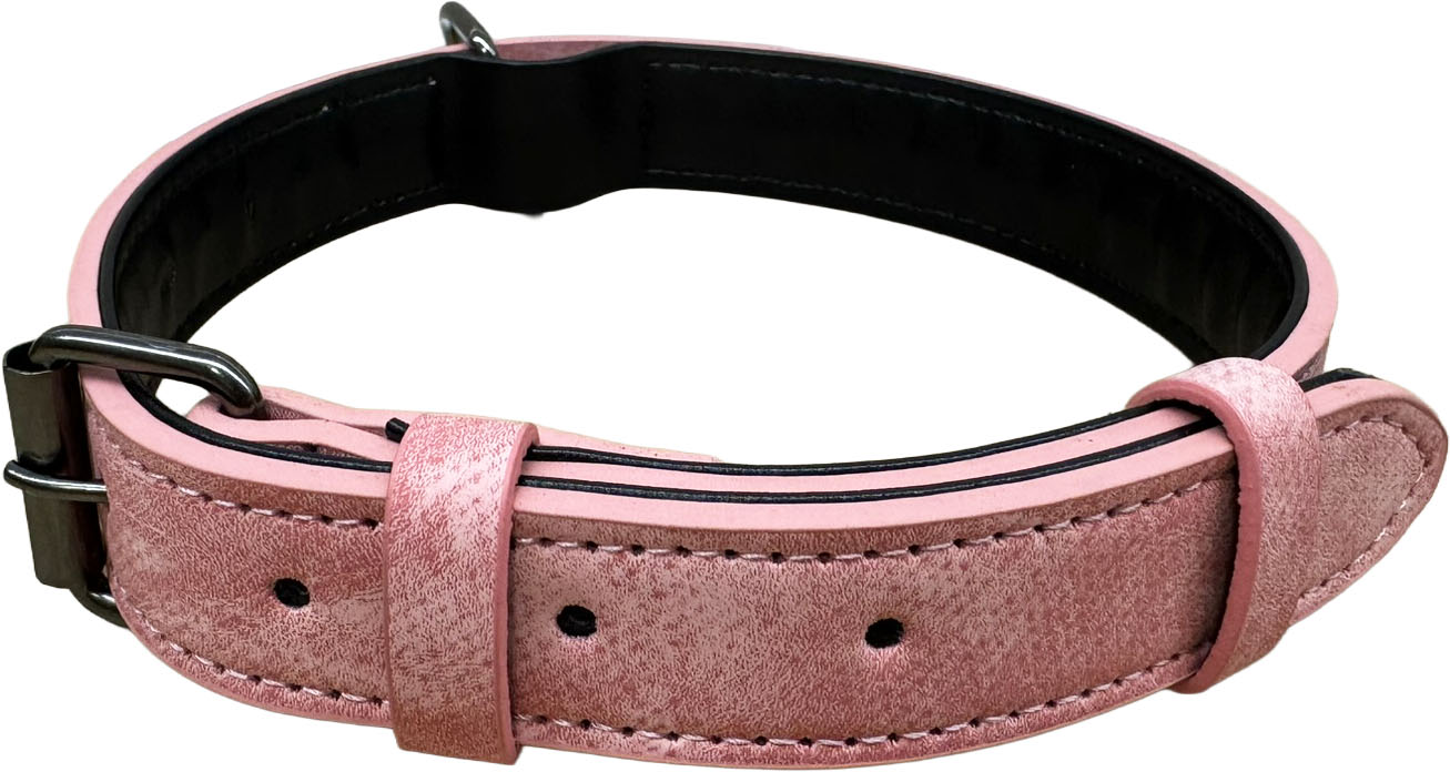 Petify Kožený obojek pro psa Woof růžový Velikost: XS Petify Kožený obojek pro psa Woof růžový Velikost: XS