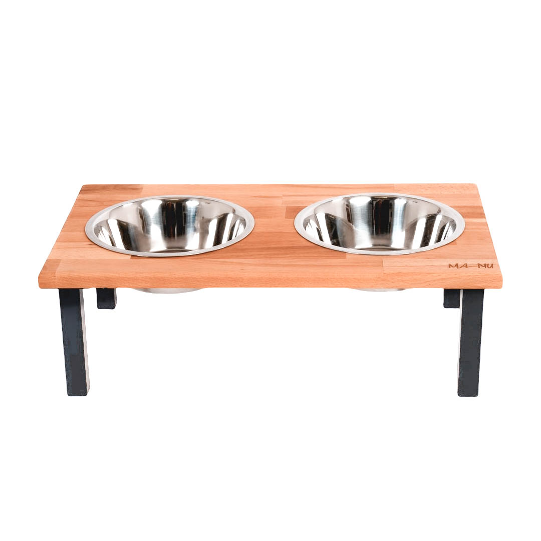 MA-NU Stojan na misky pro psy Black Middle M MA-NU Stojan na misky pro psy Black Middle M