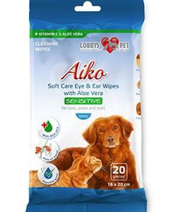 COBBYS PET SLOVENSKO s.r.o. Utěrky vlhčené Aiko Soft Care Sensitive 16x20cm 20ks