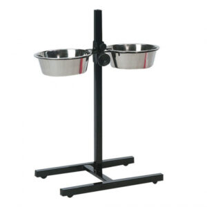 Karlie Stojan + dvě nerezové misky. 2 x 2,5 litru