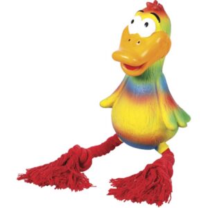 Latexová hračka pro psy - kačer z kuřecí farmy, 15cm