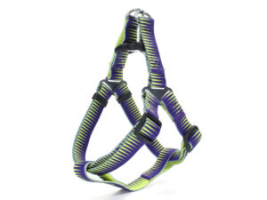 Vsepropejska Alsa fialovo - žlutý postroj pro psa Velikost: Obvod hrudníku 46 - 70 cm