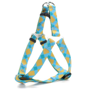 Vsepropejska Bim modro-žlutý postroj pro psa Typ: Postroj, Velikost: Obvod hrudníku 32 – 43 cm