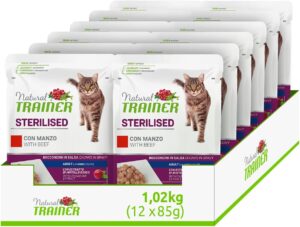 12 x Kapsička Trainer Natural CAT AD. sterilised hovězí 85g