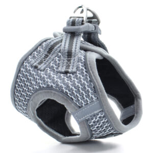 Vsepropejska Dumo postroj pro psa s vodítkem | 26 – 43 cm Barva: Šedá, Obvod hrudníku: 26 – 28 cm