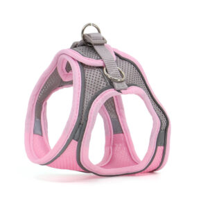 Vsepropejska Neve postroj pro psa s vodítkem | 22 – 46 cm Barva: Tmavě růžová, Obvod hrudníku: 40 – 46 cm