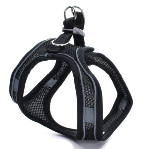 Vsepropejska Neve postroj pro psa s vodítkem | 22 – 46 cm Barva: Černá, Obvod hrudníku: 40 – 46 cm