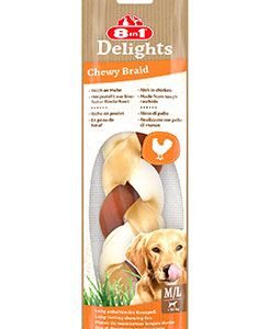 Pochoutka 8in1 Delights Chewy Braid M/L 80g