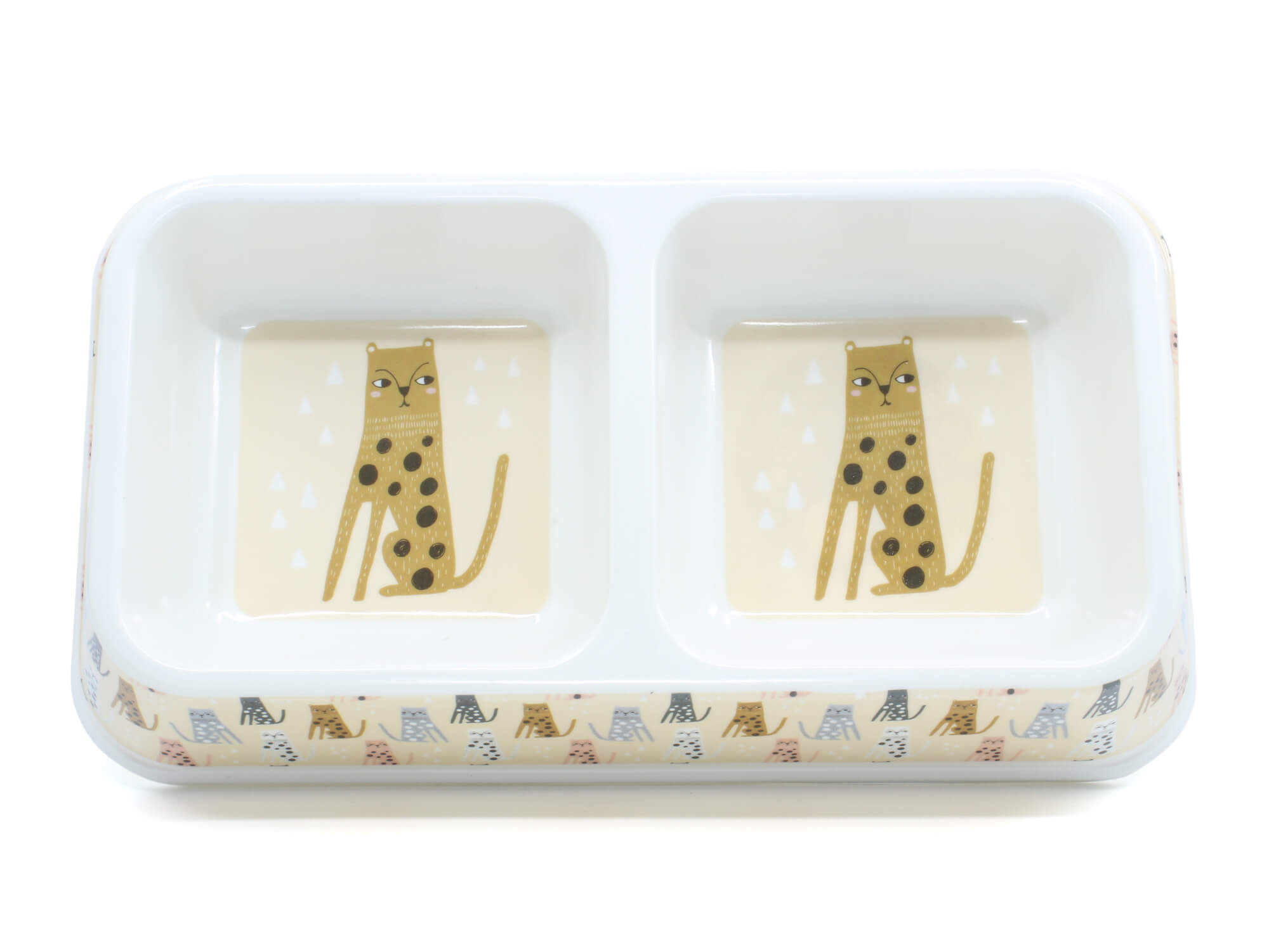 Vsepropejska Hanet dvojitá plastová miska pro psa a kočku Barva: Béžová Vsepropejska Hanet dvojitá plastová miska pro psa a kočku Barva: Béžová