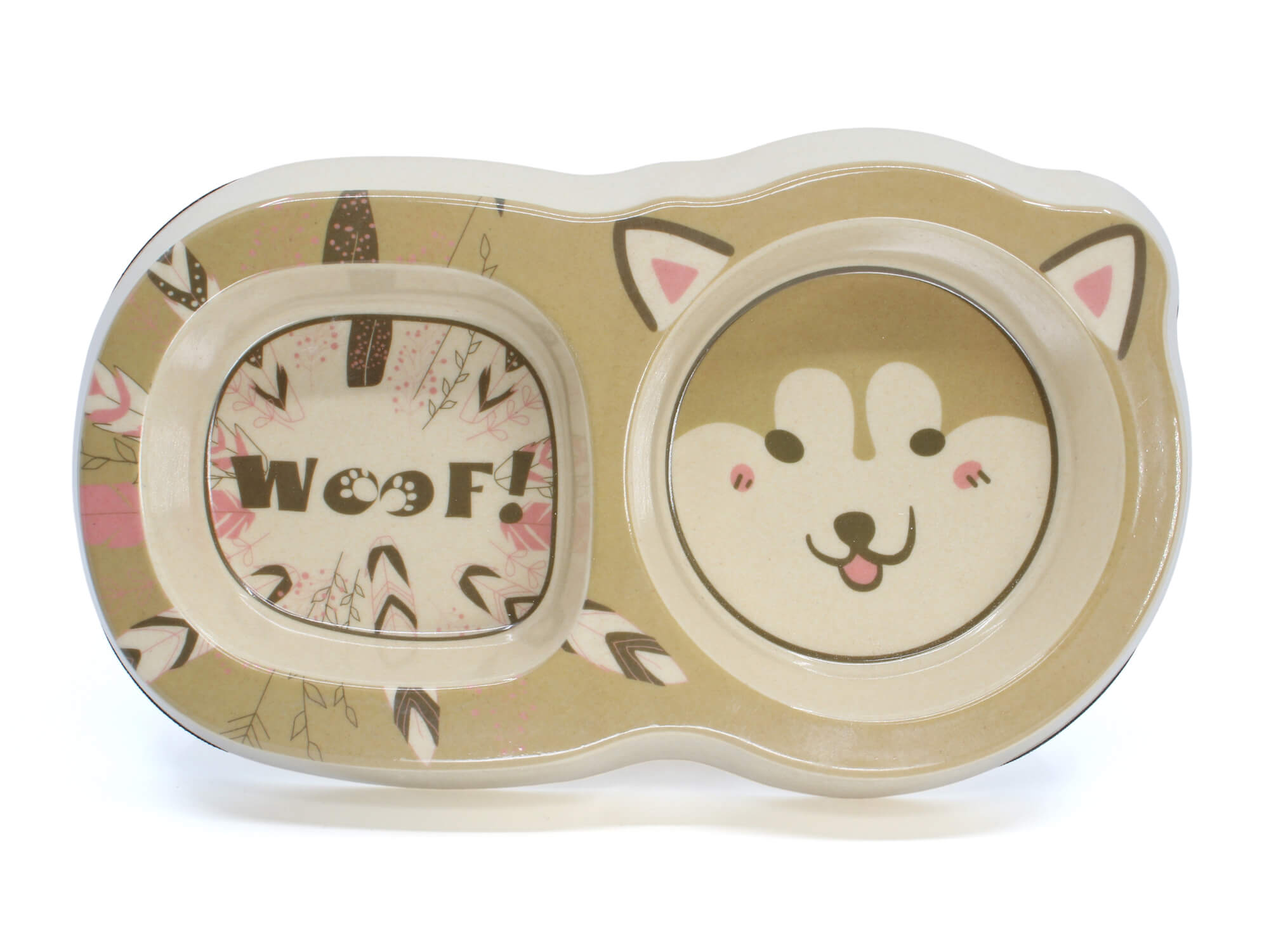 Vsepropejska Nolen dvojitá bambusová miska pro psa Barva: Béžová Vsepropejska Nolen dvojitá bambusová miska pro psa Barva: Béžová