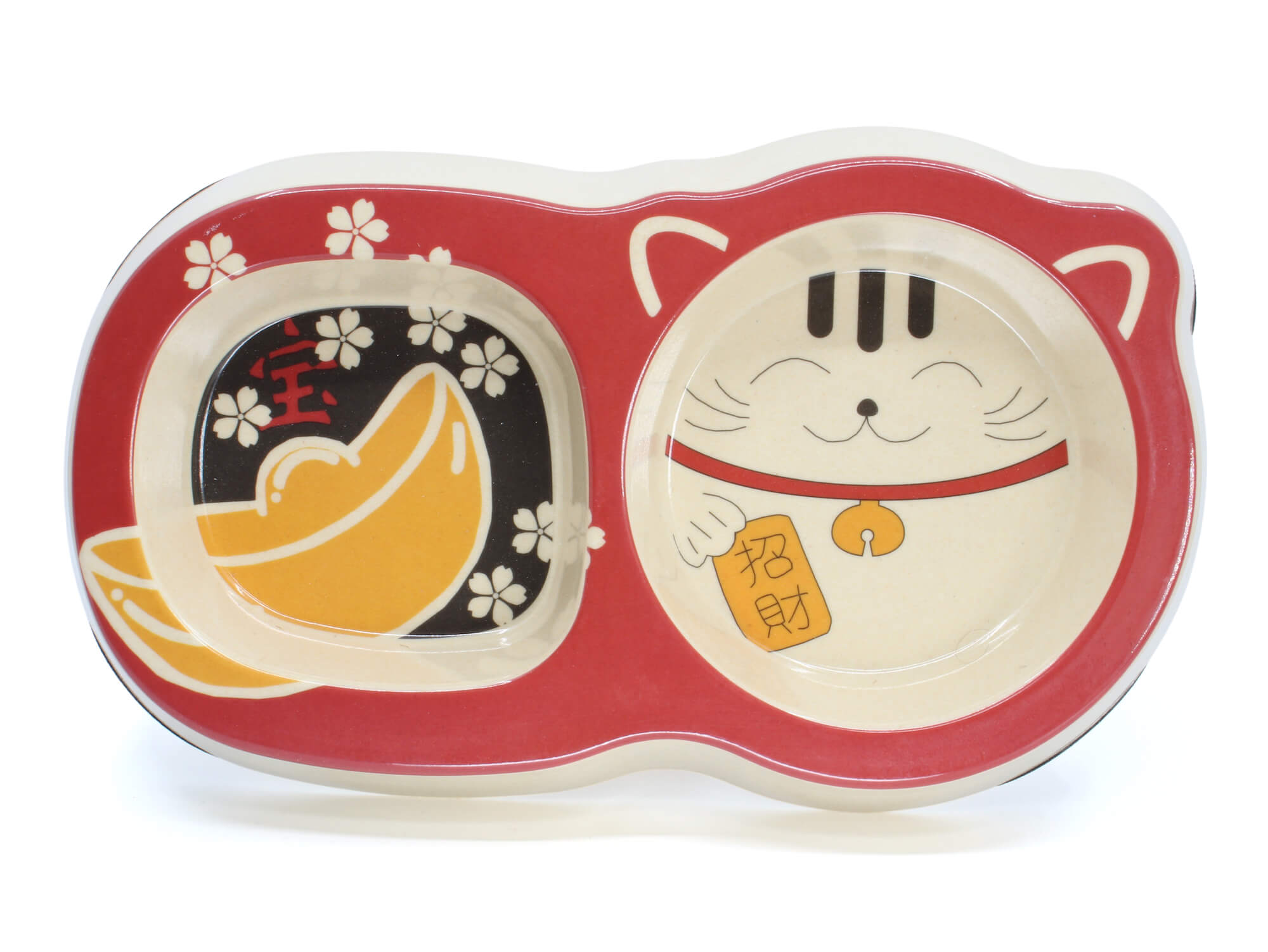 Vsepropejska Nolen dvojitá bambusová miska pro psa Barva: Červená Vsepropejska Nolen dvojitá bambusová miska pro psa Barva: Červená