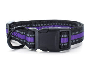 Vsepropejska Bando reflexní obojek pro psa | 22 - 66 cm Barva: Fialová, Obvod krku: 32 - 54 cm