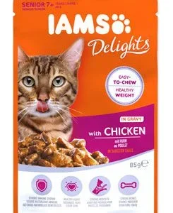 Iams Cat Senior Kuře v omáčce kapsa 85g