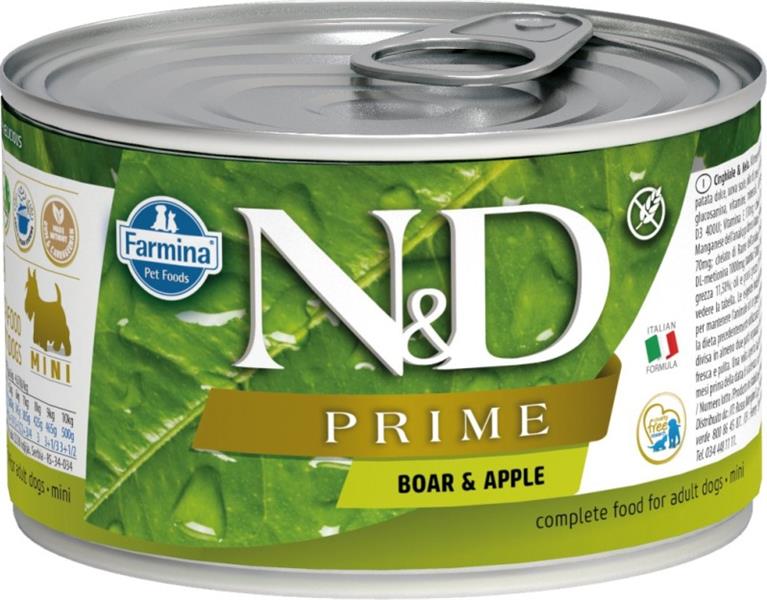 N&D PRIME Dog konz. Wild Boar & Apple Mini 140 g N&D PRIME Dog konz. Wild Boar & Apple Mini 140 g