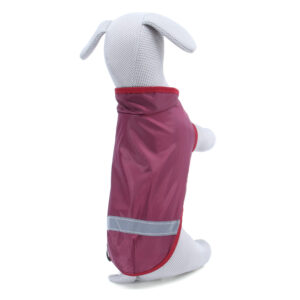 Vsepropejska Taya reflexní pláštěnka pro psa Barva: Vínová, Délka zad (cm): 30, Obvod hrudníku: 40 – 52 cm