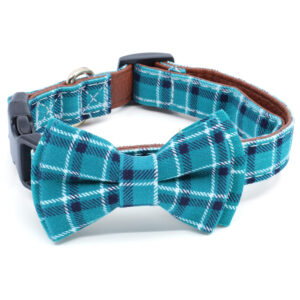 Vsepropejska Luky obojek s motýlkem | 24 – 55 cm Barva: Zelená, Obvod krku: 30 – 46 cm, Šířka: 2 cm