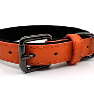 Vsepropejska Pasco kožený obojek pro psa | 24 – 43 cm Barva: Oranžová, Obvod krku: 24 – 30 cm, Šířka: 1,5 cm