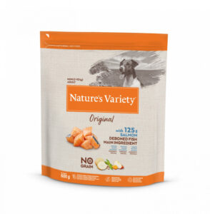 Natures Variety Nature´s variety orig. NG mini ad. dog s lososem 600g