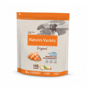 Natures Variety Nature´s variety orig. NG mini ad. dog s lososem 600g