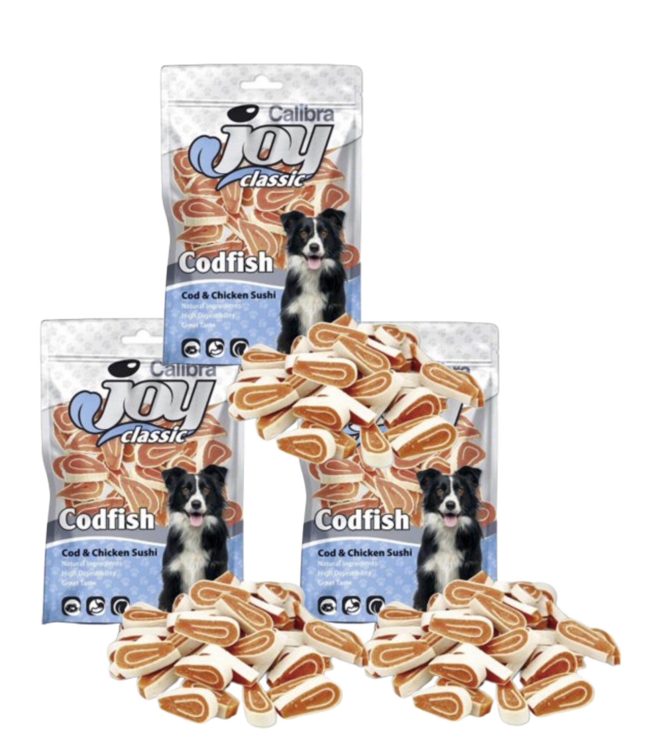 Calibra Joy Dog Classic Cod & Chicken Sushi 3 x 80 g Calibra Joy Dog Classic Cod & Chicken Sushi 3 x 80 g
