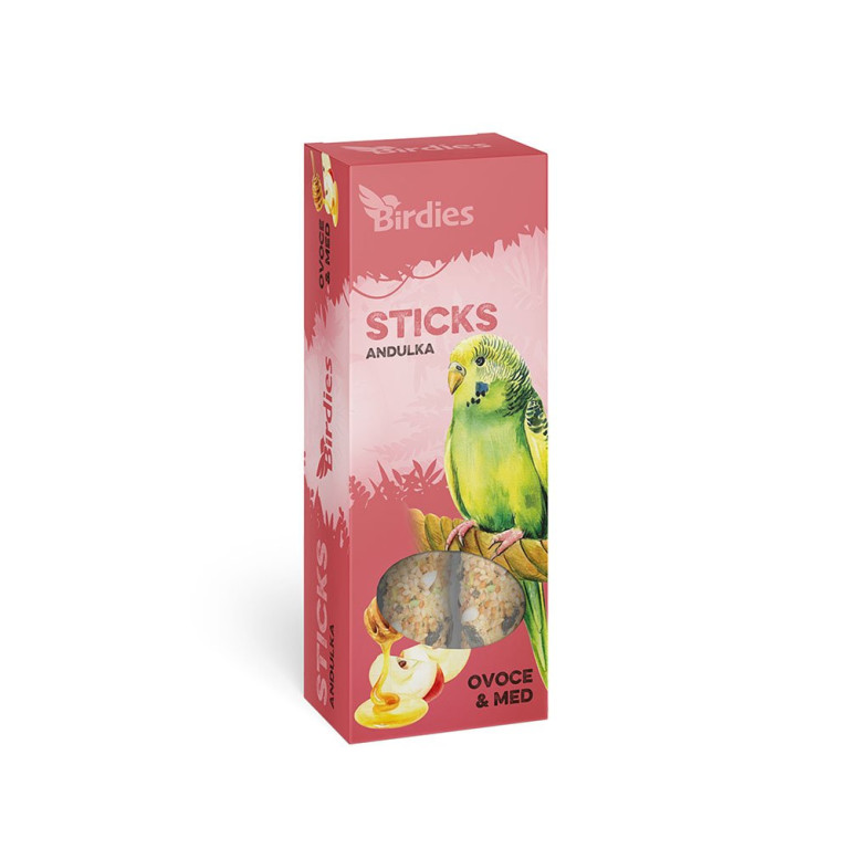 Birdies tycinky ovoce a med pro andulky 2ks Birdies tycinky ovoce a med pro andulky 2ks