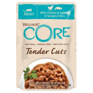 Kap.Wellness Core Cat Tender kure&losos v omacce 85g
