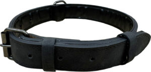 Petify Kožený obojek pro psa Woof černý Velikost: XS