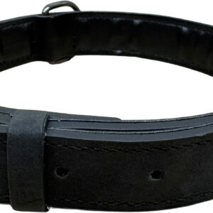 Petify Kožený obojek pro psa Woof černý Velikost: XS