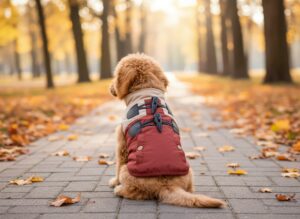 Vsepropejska Bingo zimní bunda pro psa Barva: Béžová, Délka zad (cm): 31, Obvod hrudníku: 42 - 44 cm