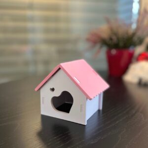 Balu domeček pro hlodavce se srdíčkem Barva: Růžová