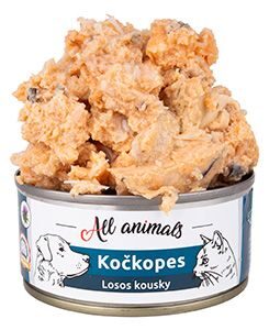 All Animals kočkopes Losos kousky 90g