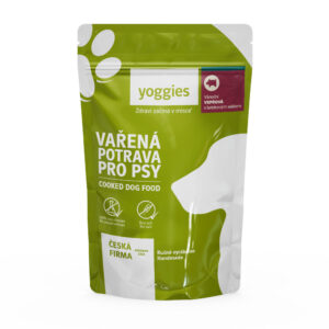 Yoggies Vánoční vařená potrava – vepřová s batátovým salátem 650 g