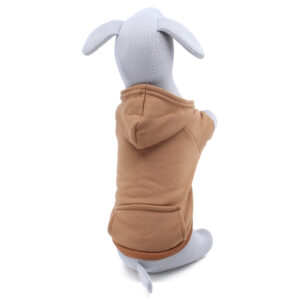 Vsepropejska Mitexi mikina s kapsou pro psa Barva: Hnědá, Délka zad (cm): 27, Obvod hrudníku: 34 – 38 cm