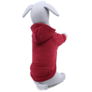 Vsepropejska Mitexi mikina s kapsou pro psa Barva: Vínová, Délka zad (cm): 18, Obvod hrudníku: 30 – 34 cm