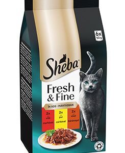 Mars Sheba kapsa Fresh&Fine mix hovězí,kuře,jehněčí 6x50g