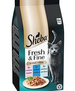 Mars Sheba kapsa Fresh&Fine mix losos,tuňák,pstruh 6x50g