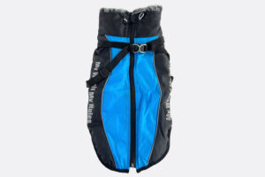 Vsepropejska Mansi zimní bunda pro psa s postrojem Barva: Modrá, Délka zad (cm): 69 - 72, Obvod hrudníku: 72 - 82 cm