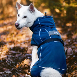 Vsepropejska Maka zimní bunda pro psa Barva: Modrá, Délka zad (cm): 44, Obvod hrudníku: 60 – 66 cm