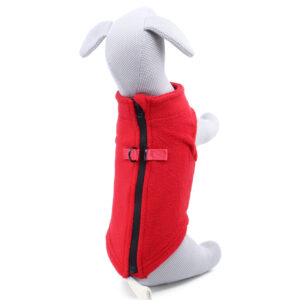 Vsepropejska Lonato fleecová mikina pro psa na ZIP Barva: Červená, Délka zad (cm): 27, Obvod hrudníku: 36 – 40 cm