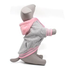 Vsepropejska Cailan mikina pro psa Barva: Šedá, Délka zad (cm): 31, Obvod hrudníku: 40 – 44 cm