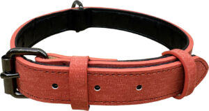 Petify Kožený obojek pro psa Woof červený Velikost: XS