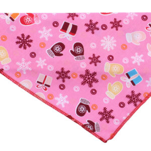 Vsepropejska Muni vánoční šátek pro psa Barva: Růžová, Obvod krku: 30 – 60 cm