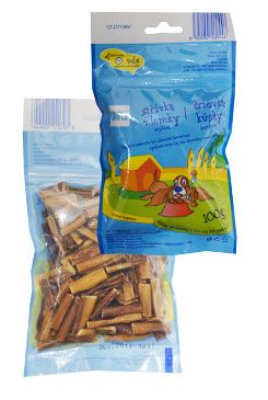 Pochoutka sušená MAPES střívka zlomky 100g Pochoutka sušená MAPES střívka zlomky 100g