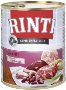 Rinti Dog Kennerfleisch konzerva kachní srdce 800g