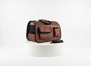 Vsepropejska Rendy taška pro psa s puntíky Barva: Hnědá, Dle váhy psa: do 2,5 kg