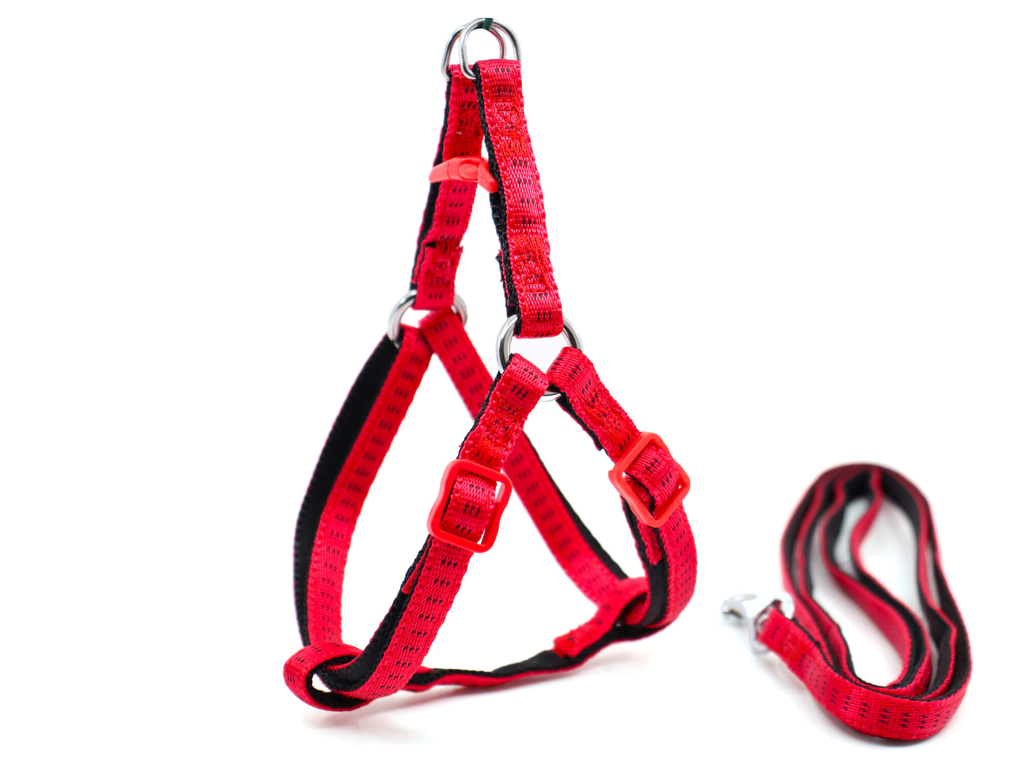 Vsepropejska Fugas postroj pro psa s vodítkem Barva: Červená, Obvod hrudníku: 53 - 83 cm Vsepropejska Fugas postroj pro psa s vodítkem Barva: Červená, Obvod hrudníku: 53 - 83 cm